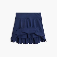 Girls' scallop-hem active skort