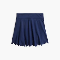 Girls' scallop-hem active skort