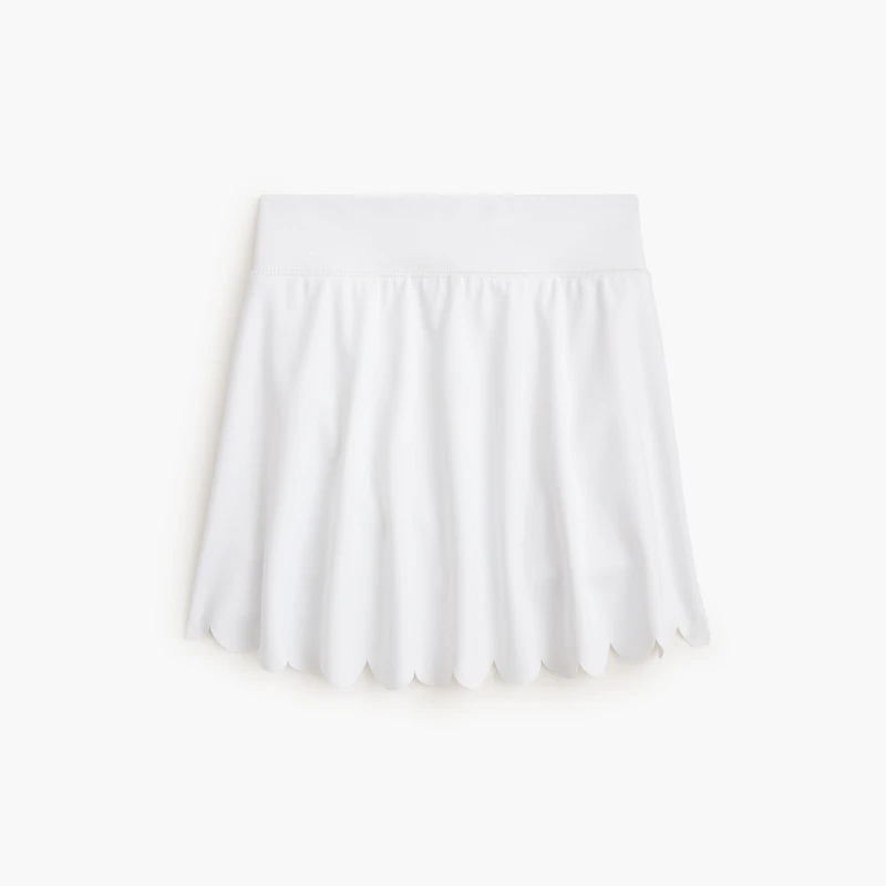 Girls' scallop-hem active skort
