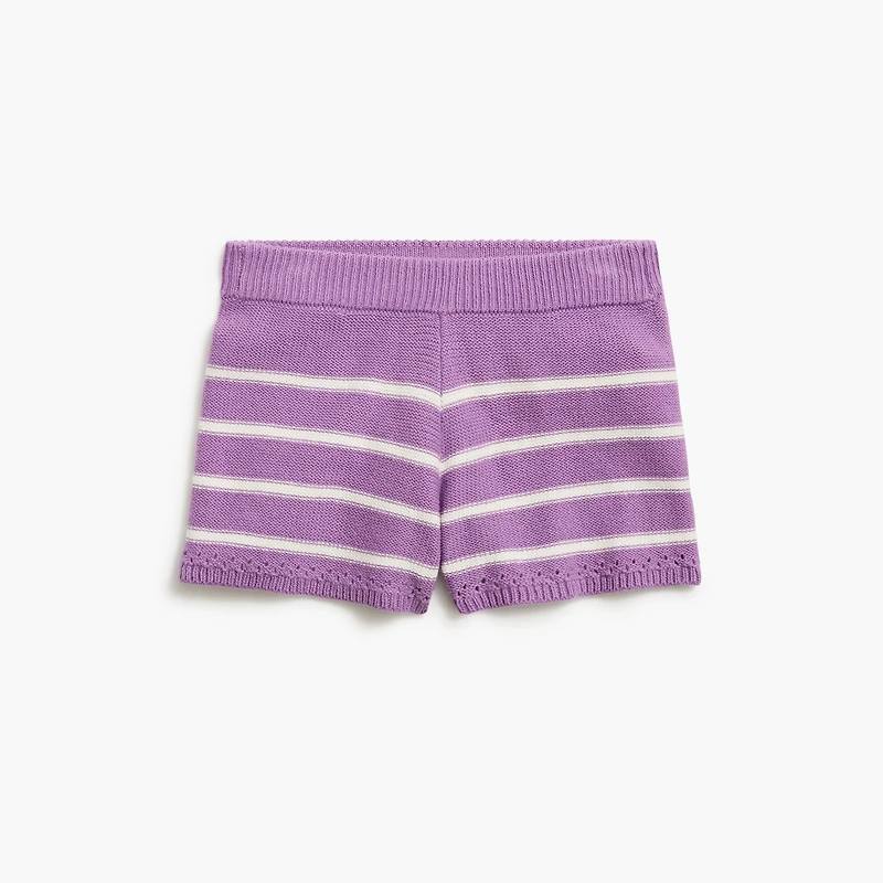 Girls' striped sweater-short