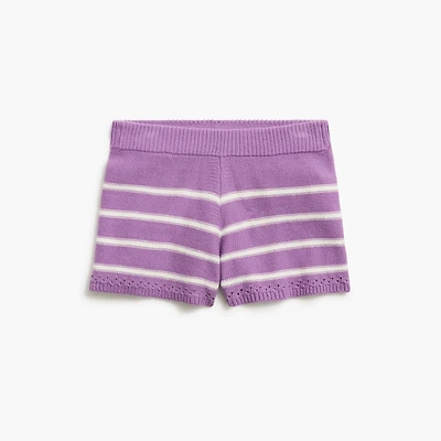 Girls' striped sweater-short