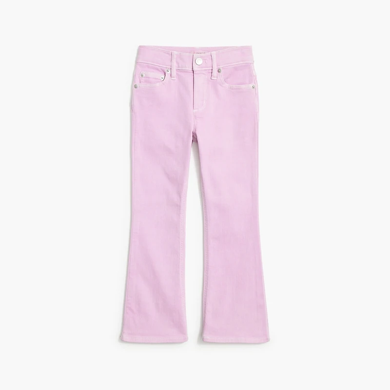 Girls' garment-dyed flare jean