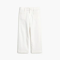 Girls' garment-dyed wide-leg jean