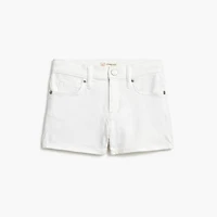 Girls' white denim short