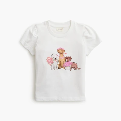 Baby & toddler girls' dog flower delivery graphic tee