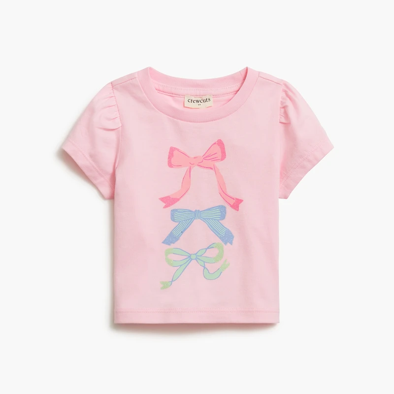 Baby & toddler girls' bows graphic tee