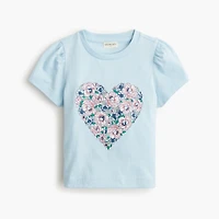 Baby & toddler girls' floral heart graphic tee