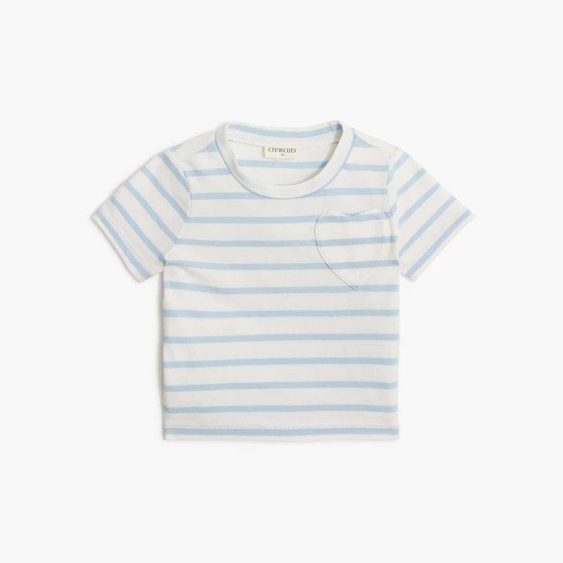 Baby & toddler girls' short-sleeve heart-pocket tee