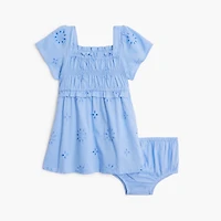 Baby & toddler girls' smocked eyelet dress