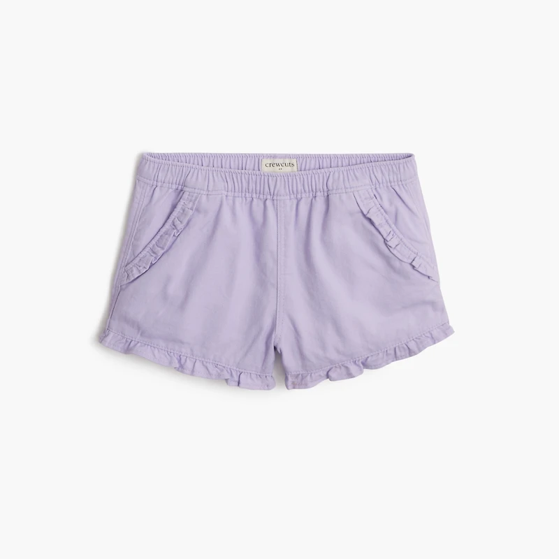 Baby & toddler girls' soft twill ruffle short