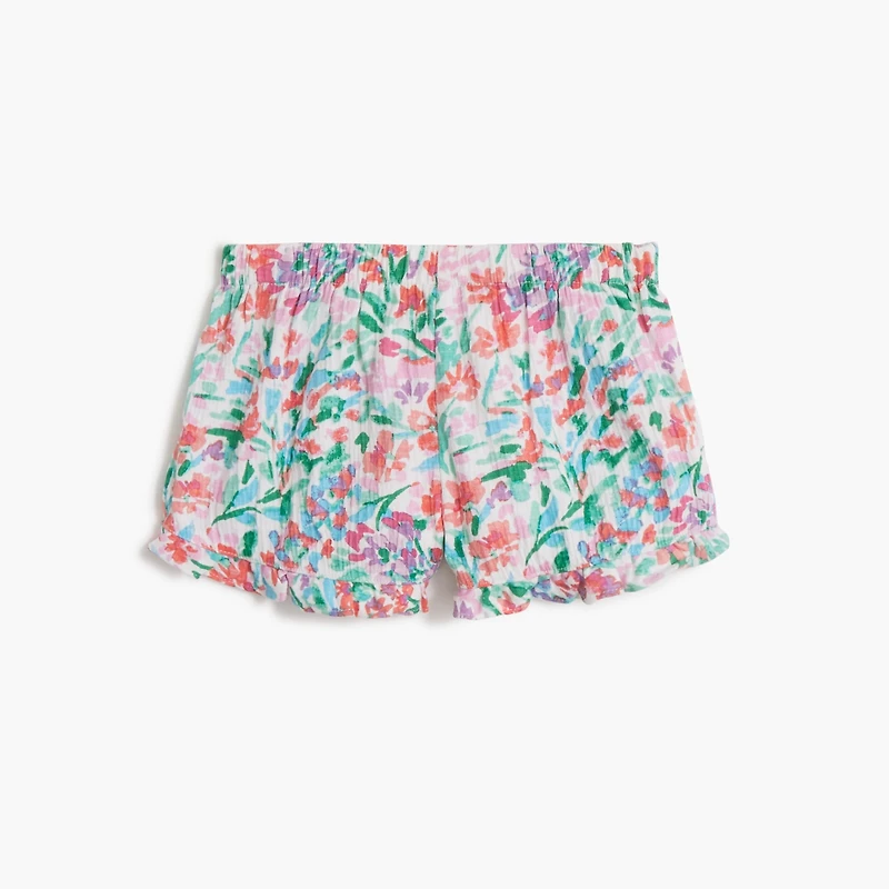 Baby & toddler girls' crinkle-knit ruffle short