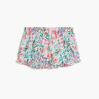 Baby & toddler girls' crinkle-knit ruffle short