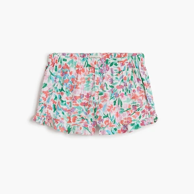Baby & toddler girls' crinkle-knit ruffle short