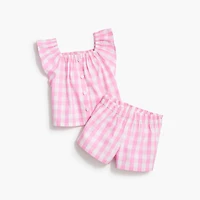 Baby & toddler girls' gingham short and top set