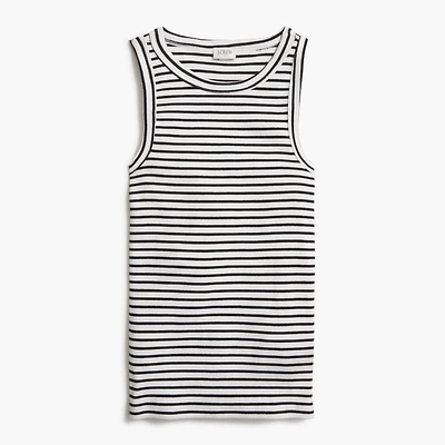 Striped ribbed tank top
