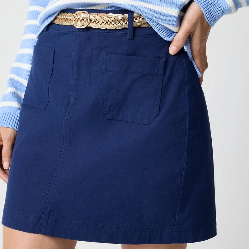 Lizzie patch-pocket mini skirt