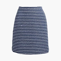 Striped tweed A-line mini skirt