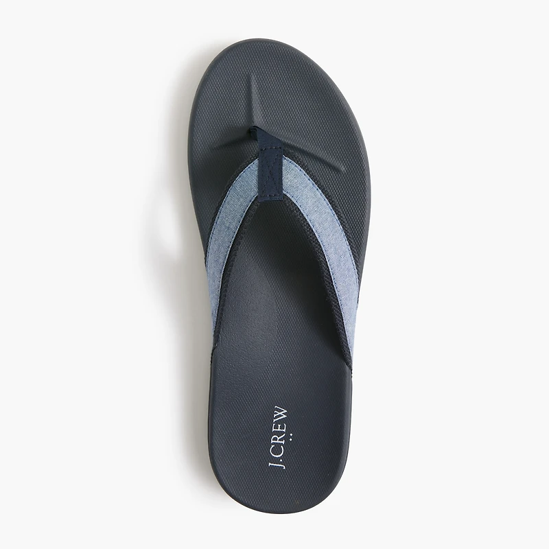Chambray flip-flops