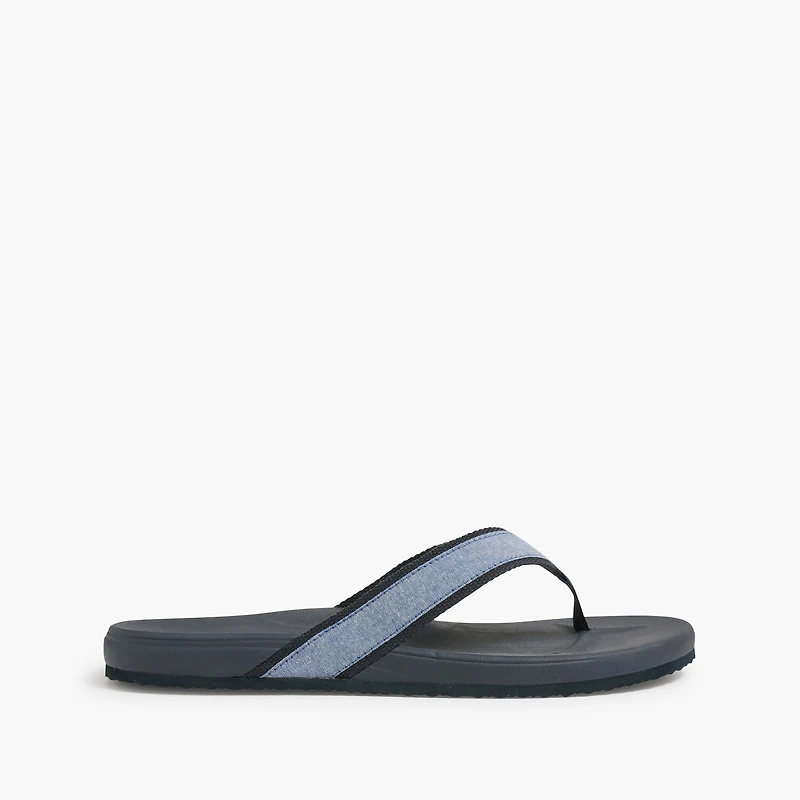 Chambray flip-flops
