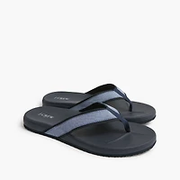 Chambray flip-flops