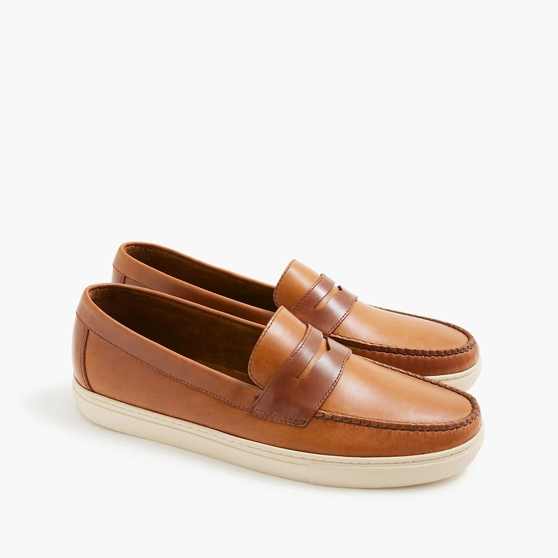 Leather hybrid casual loafers