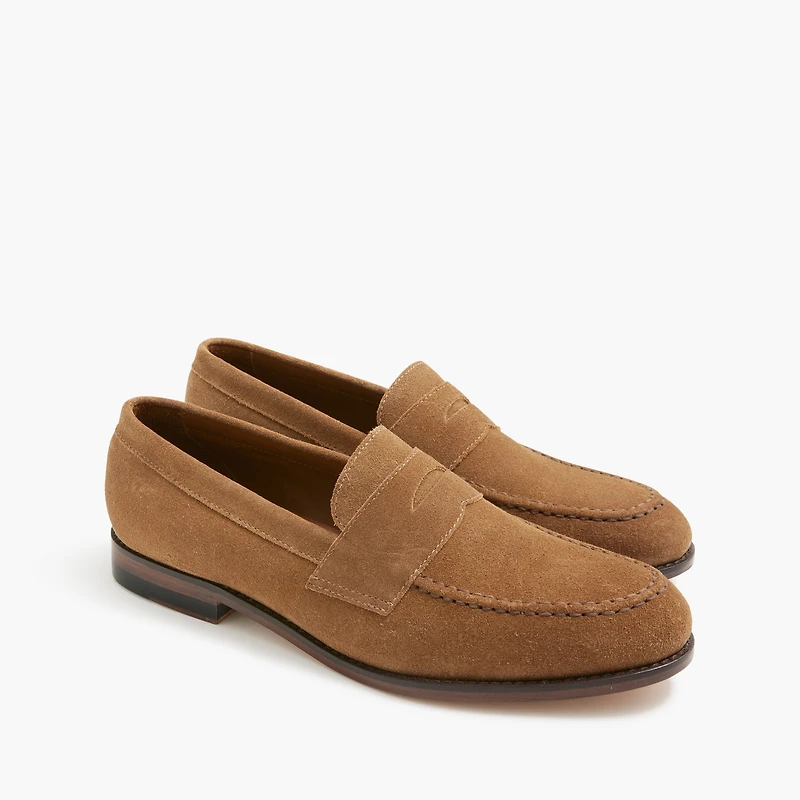 Suede dress loafers