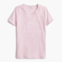 Short-sleeve ribbed crewneck tee