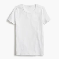 Short-sleeve ribbed crewneck tee