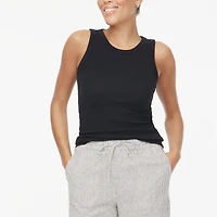 Ribbed high-neck tank top