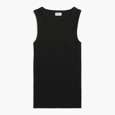 Ribbed high-neck tank top