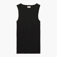 Ribbed high-neck tank top