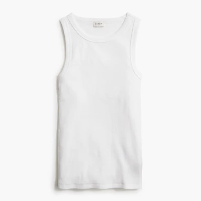 Ribbed high-neck tank top