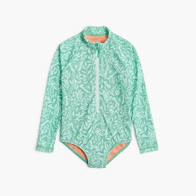 Girls' spring meadow rash guard swimsuit