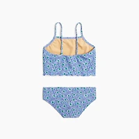Girls' block-print tankini set