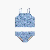 Girls' block-print tankini set