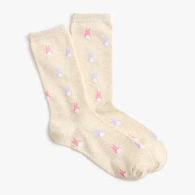 Bunny peep trouser socks