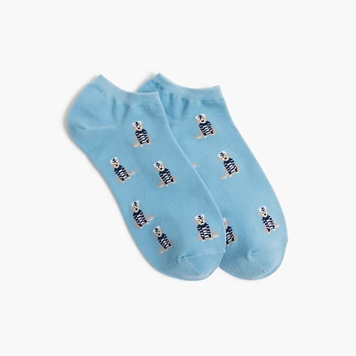 Nautical dog ankle socks