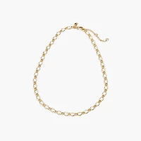 Oval link charm chain necklace