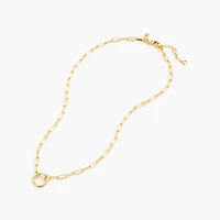 Paper-clip charm chain necklace