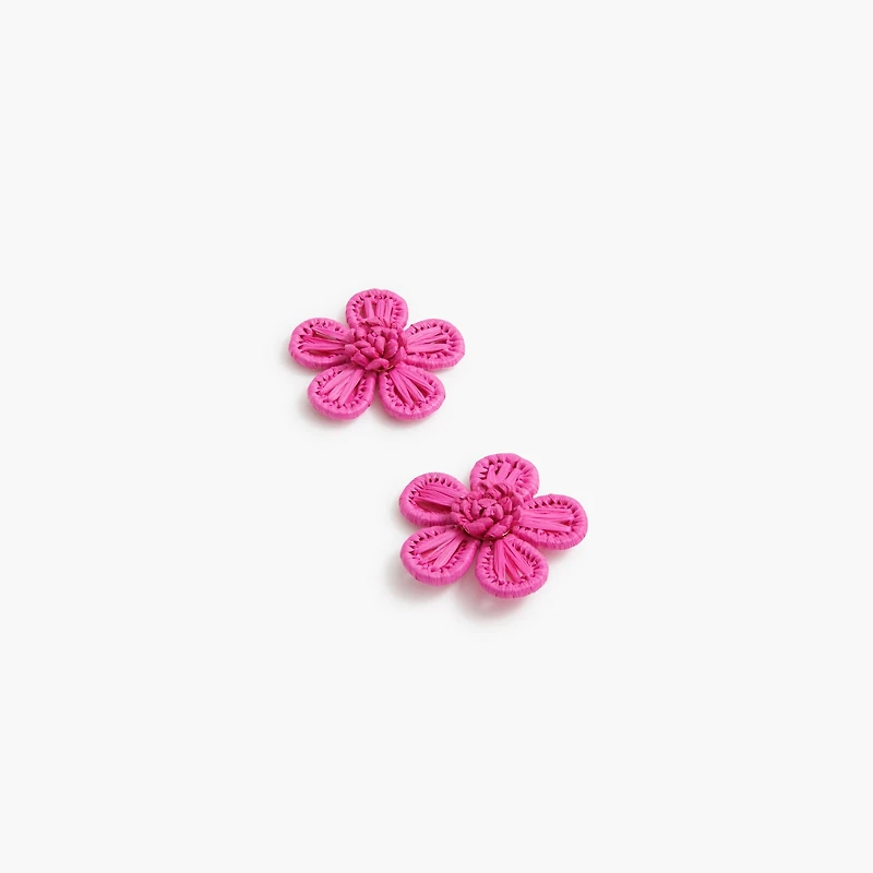 Woven flower earrings