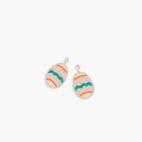 Beaded Easter egg statement earrings