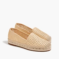Woven espadrille slip-ons flats