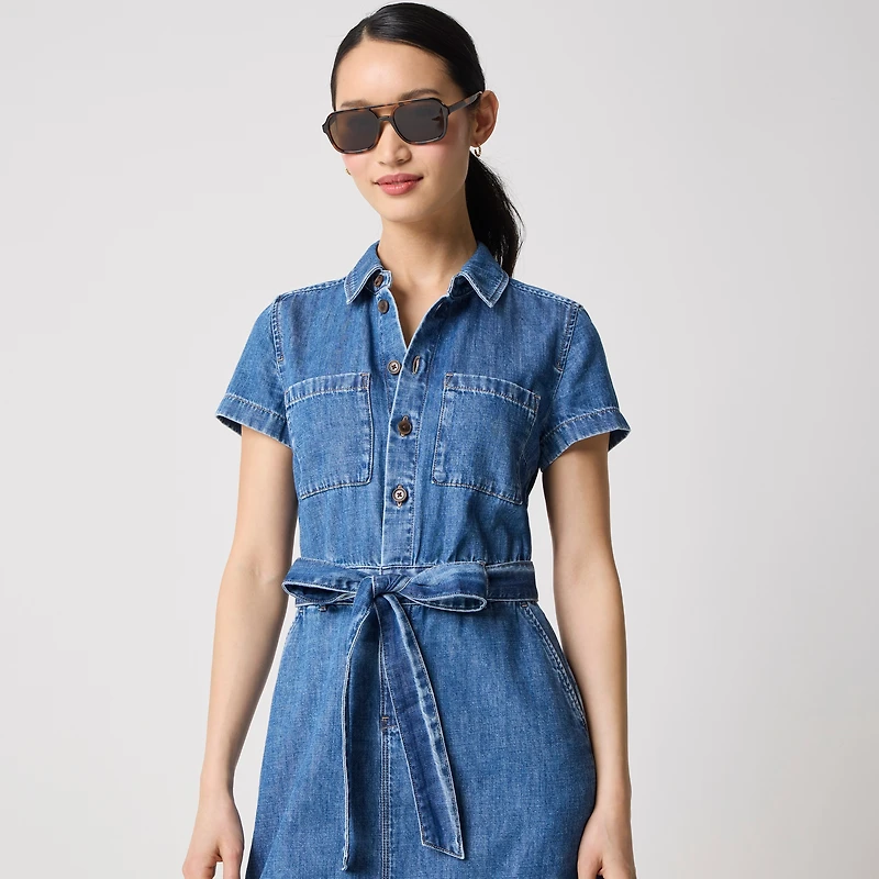 Denim utility dress