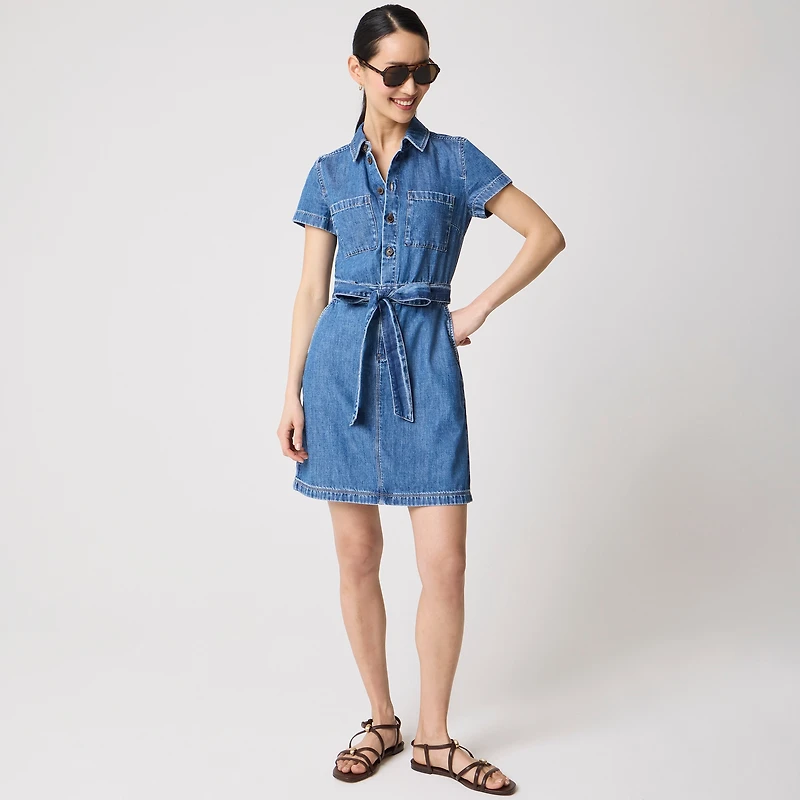 Denim utility dress