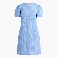 Embroidered puff-sleeve mini dress