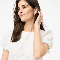 Embroidered puff-sleeve mini dress