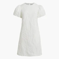 Embroidered puff-sleeve mini dress