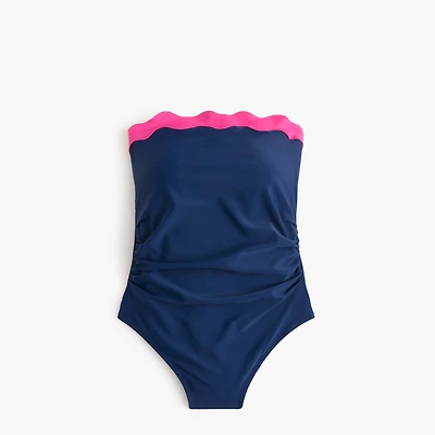 Scalloped one-piece swimsuit