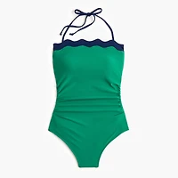 Scalloped one-piece swimsuit