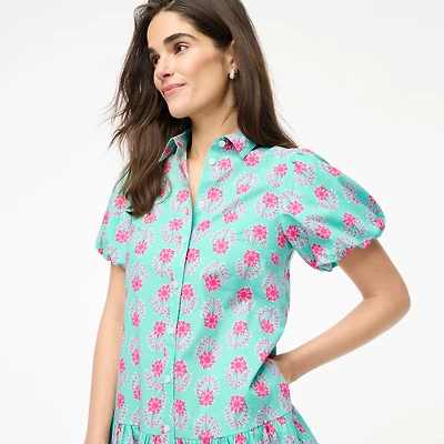 Bubble-sleeve mini dress